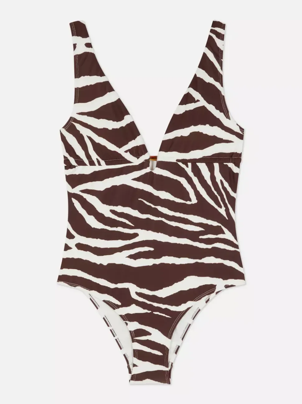 Modelujący strój kąpielowy z dekoltem w serek