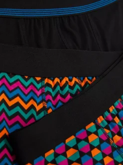 Modne bokserki z geometrycznym wzorem, 3 pary