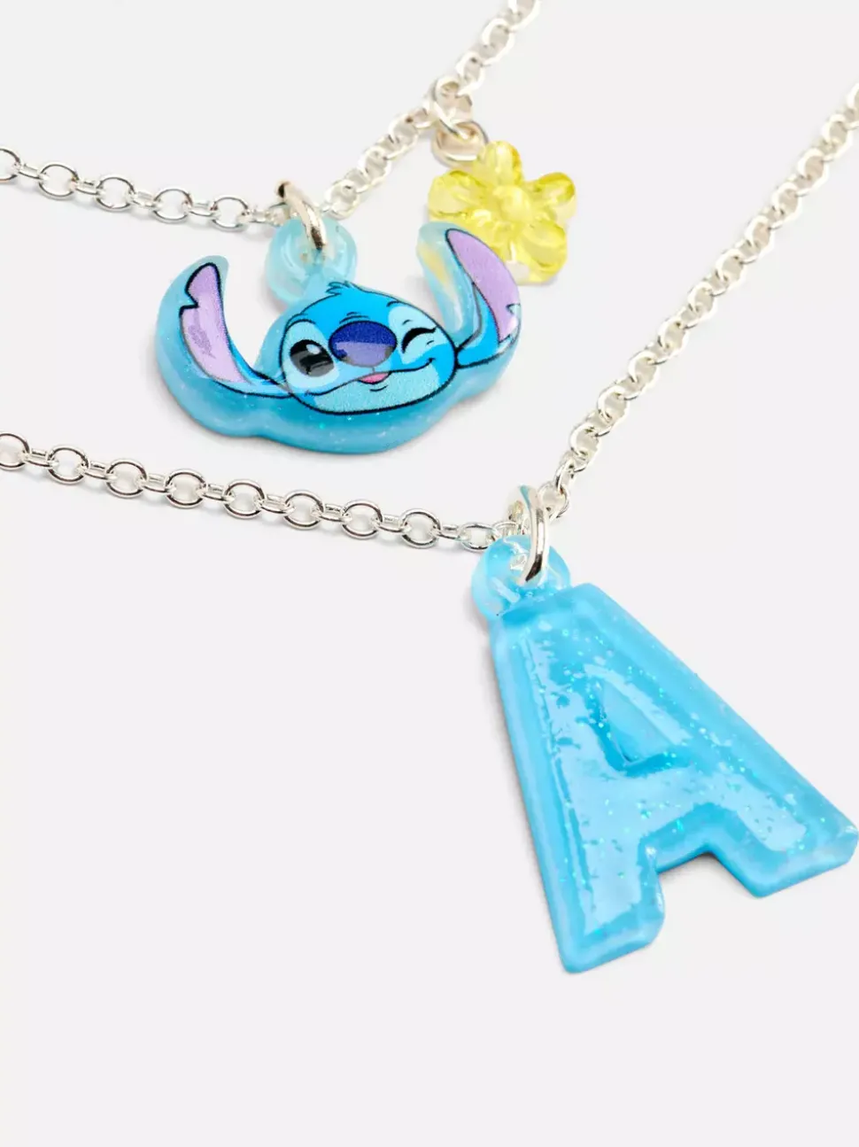Naszyjnik z inicjałem i podwójnym łańcuchem, Disney