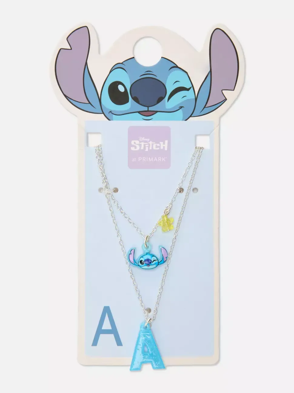 Naszyjnik z inicjałem i podwójnym łańcuchem, Disney