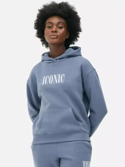 Nierozpinana bluza z kapturem i nadrukiem