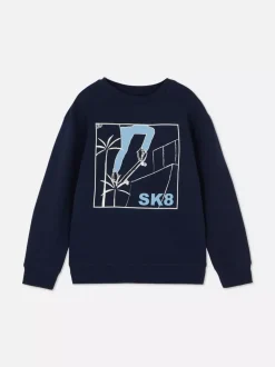 Nierozpinana bluza z nadrukiem