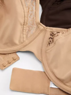 Nieusztywniane siateczkowe biustonosze D–H, 2 pary