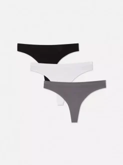 Niewidoczne stringi w stonowanych kolorach, 3 pary