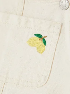 Ogrodniczki z kwadratowym dekoltem