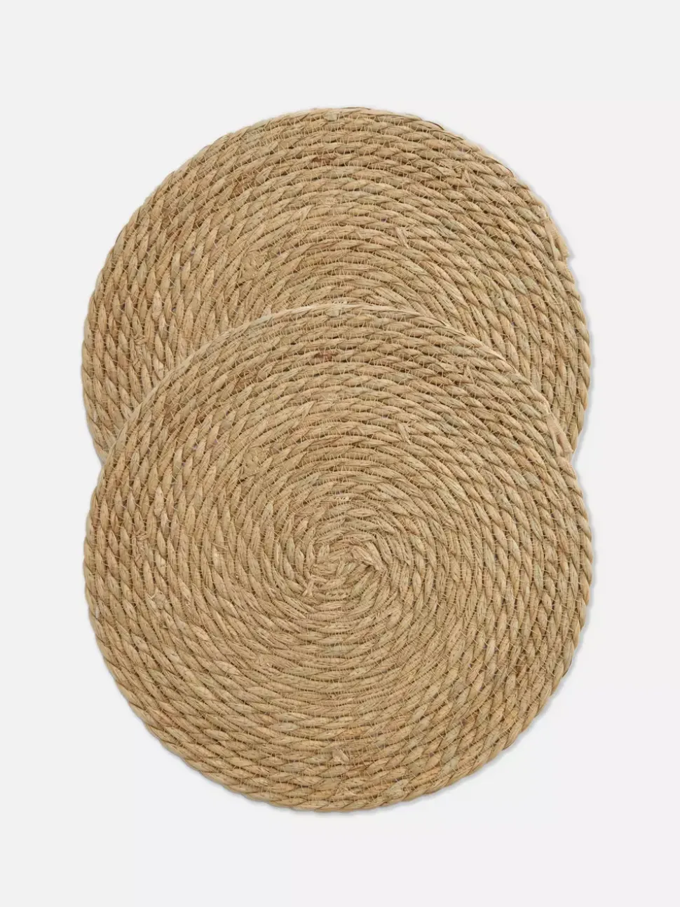 Okrągłe podkładki na stół z rattanu, 2 szt.