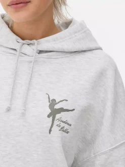 Oversize'owa bluza z kapturem i nadrukiem