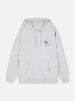 Oversize'owa bluza z kapturem i nadrukiem