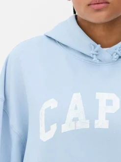 Oversize'owa bluza z kapturem i nadrukiem