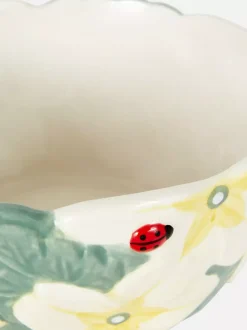 Ozdobna miska ze wzorem w pierwiosnki i biedronki