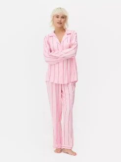 Piżama typu boyfriend z diagonalu