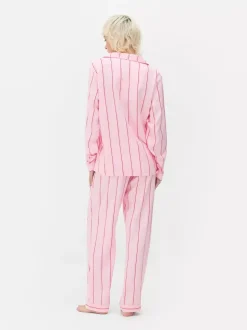 Piżama typu boyfriend z diagonalu