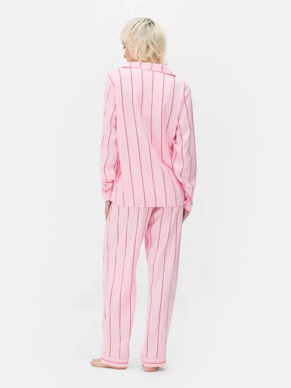 Piżama typu boyfriend z diagonalu