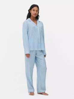 Piżama typu boyfriend z diagonalu