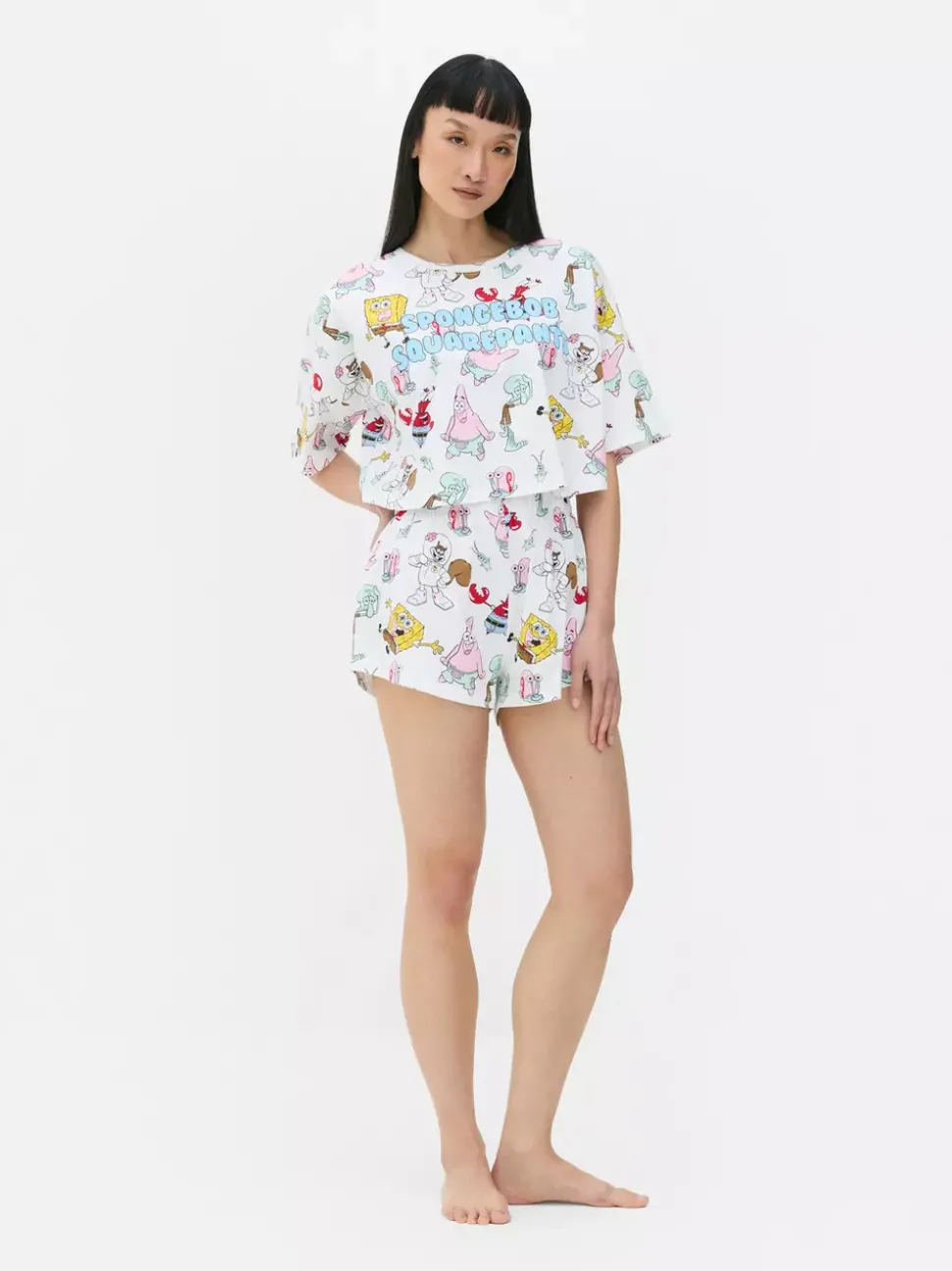 Piżama z postaciami ze SpongeBoba Kanciastoportego