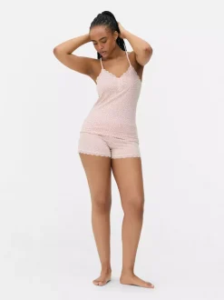 Piżama z szortami i topem na ramiączkach