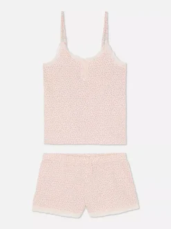 Piżama z szortami i topem na ramiączkach