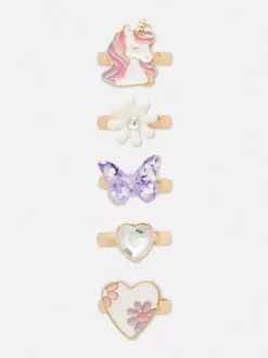 Pierścionki na każdą okazję, zmienny rozmiar, 5 szt.