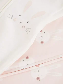 Śpioszki z motywem królika zapinane na zamek, 2 szt.