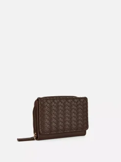 Pleciona portmonetka ze sztucznej skóry