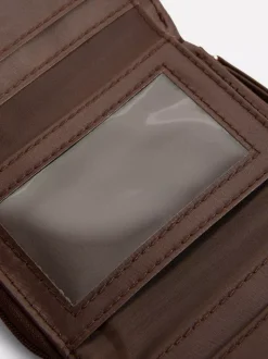 Pleciona portmonetka ze sztucznej skóry