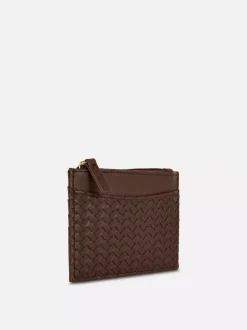 Plecione etui na karty ze sztucznej skóry