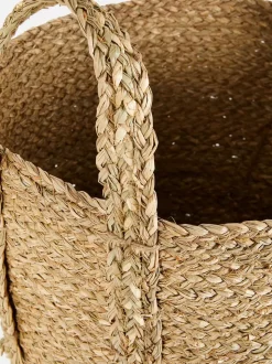 Pleciony duży kosz do przechowywania