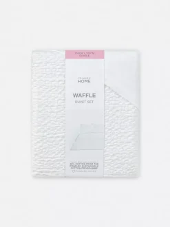 Pościel na łóżko dwuosobowe o waflowej teksturze