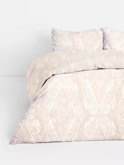 Pościel ze spranym wzorem ikat na łóżko dwuosobowe