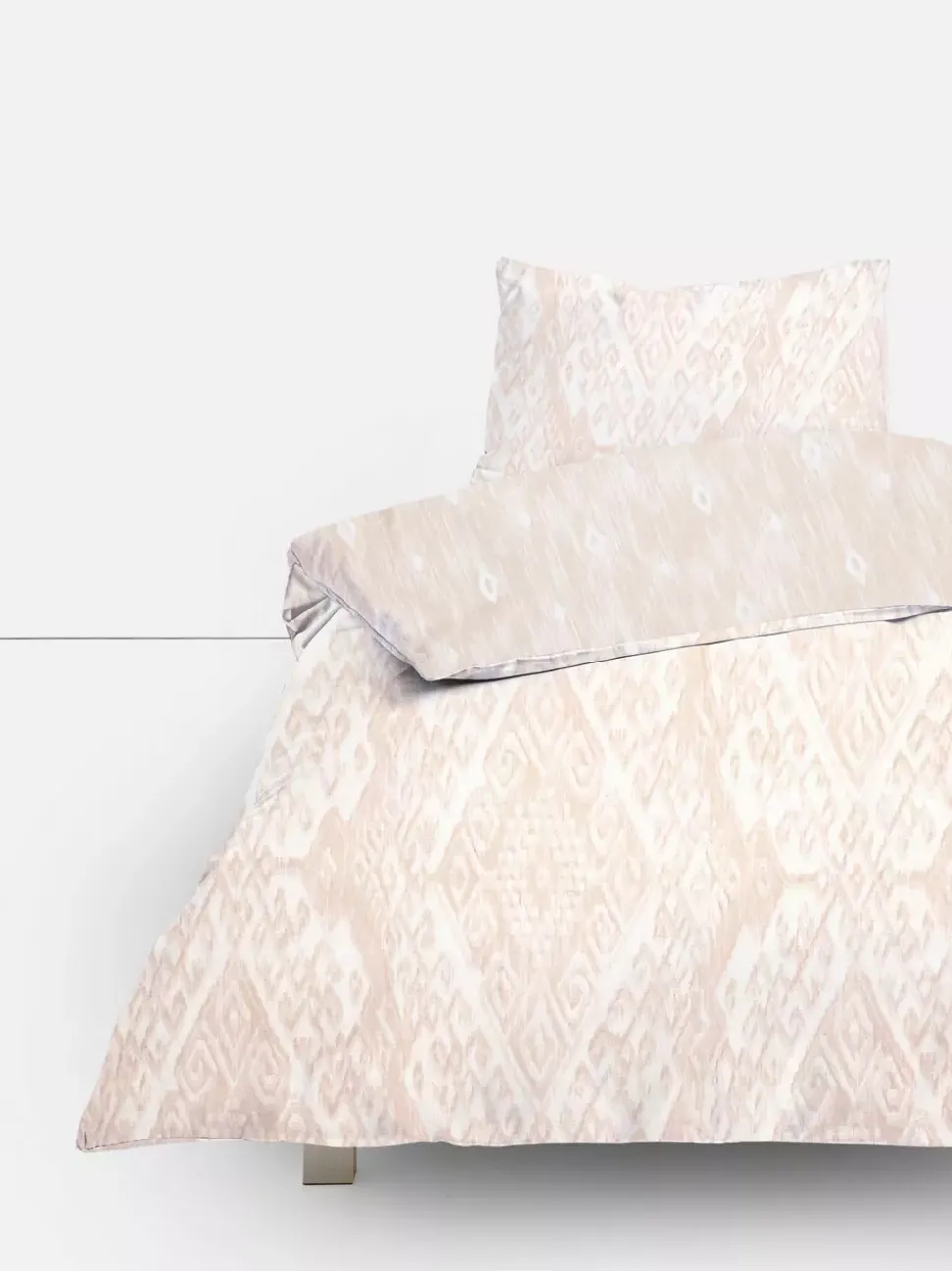 Pościel ze spranym wzorem ikat na łóżko pojedyncze