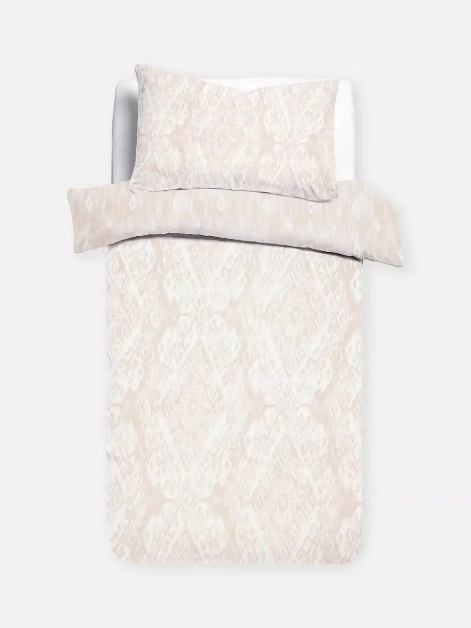 Pościel ze spranym wzorem ikat na łóżko pojedyncze