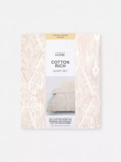 Pościel ze spranym wzorem ikat na łóżko pojedyncze