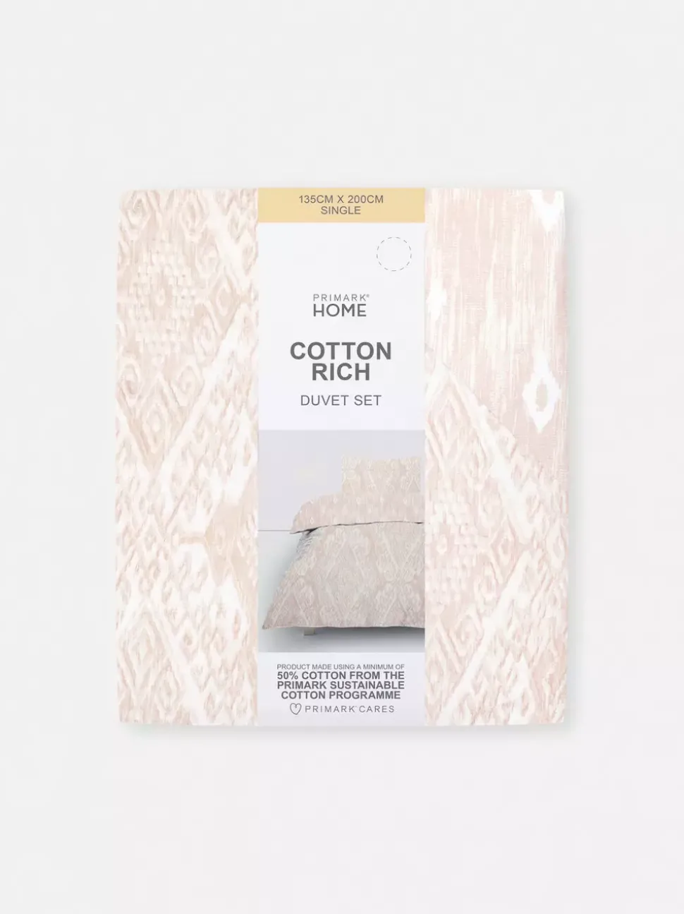 Pościel ze spranym wzorem ikat na łóżko pojedyncze