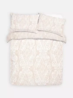 Pościel ze spranym wzorem ikat na łóżko king