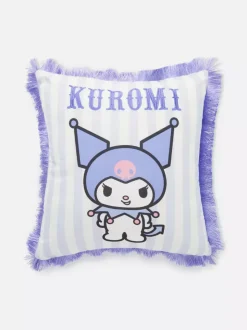 Poduszka z frędzlami i motywem Kuromi z Hello Kitty