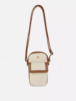 Pokrowiec na telefon z płótna i sztucznej skóry