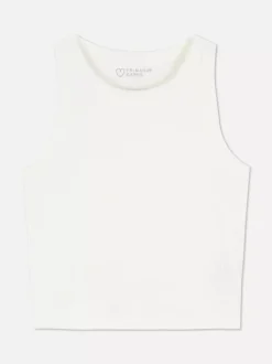 Prążkowana koszulka bez rękawów