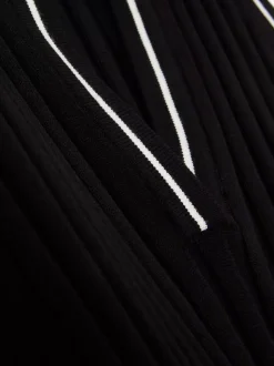 Prążkowana koszulka polo bez rękawów