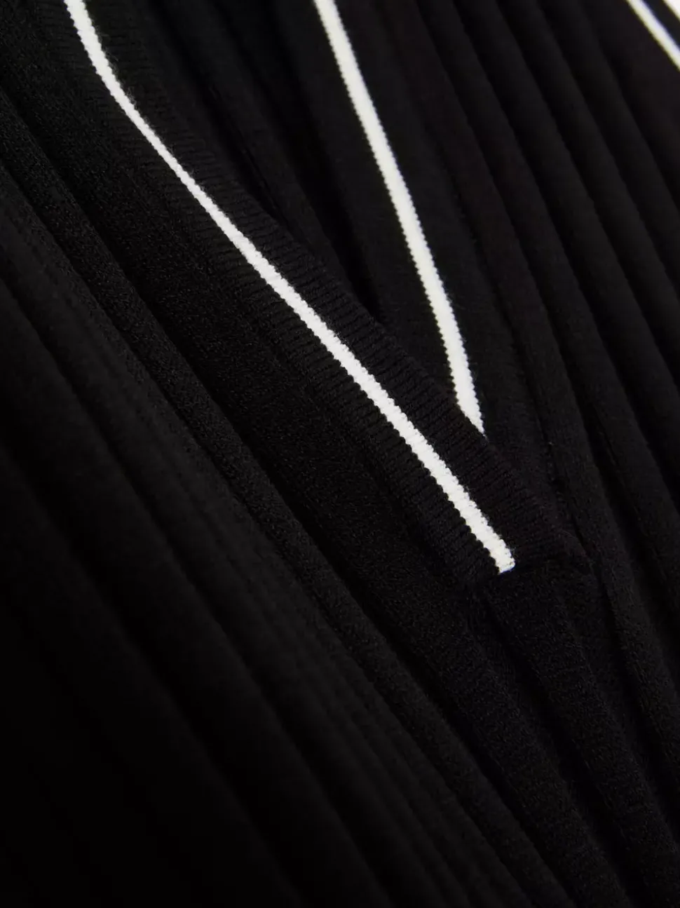 Prążkowana koszulka polo bez rękawów