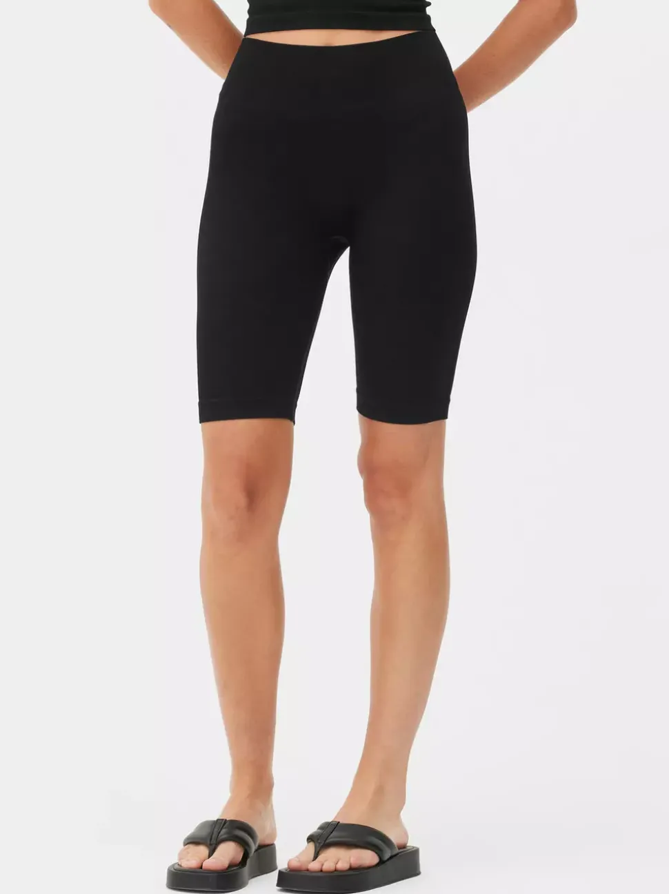 Prążkowane bezszwowe szorty rowerowe