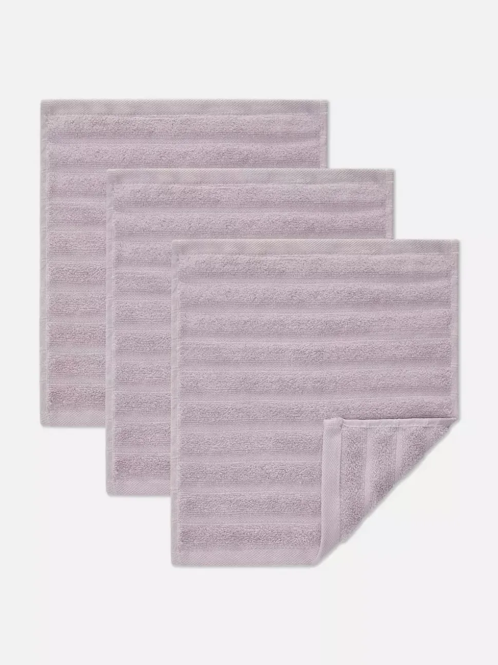 Prążkowane ściereczki do twarzy, 3 szt.