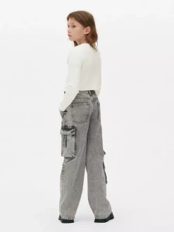 Prążkowany kardigan z wiązaniem z przodu