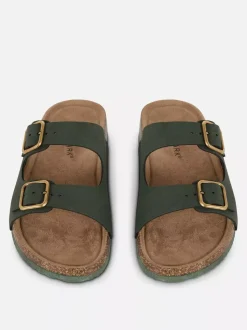 Profilowane sandały z podwójnym paskiem