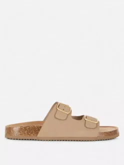 Profilowane sandały z podwójnym paskiem