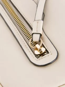 Prostokątna torebka na ramię z podwójnym zamkiem