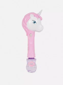 Różdżka do baniek z motywem jednorożca i lampką LED