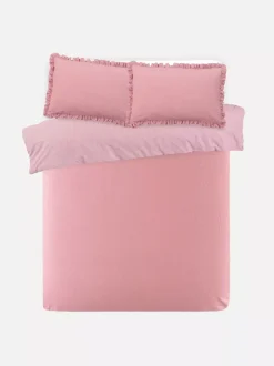 Różowa dwustronna poszwa na kołdrę dwuosobową