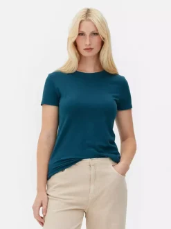 Rozciągliwy T-shirt z krótkim rękawem