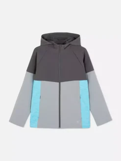Rozpinana kurtka w bloki kolorystyczne