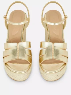 Sandały na koturnie z paskami Paula Echevarría